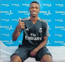  ?? FOTO: REAL MADRID ?? Vinicius comenzó ayer a entrenar con sus nuevos compañeros del Madrid