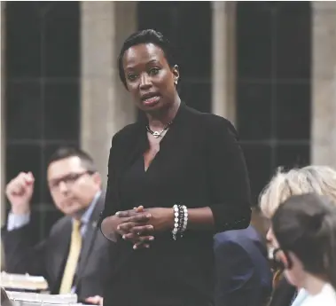  ?? JUSTIN TANG / THE CANADIAN PRESS FILES ?? Celina Caesar-Chavannes found herself an Independen­t MP after cursing out Justin Trudeau on a phone call.