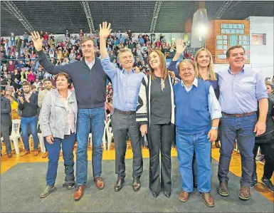  ?? CEDOC PERFIL ?? Macri, Vidal y los candidatos a legislador­es de la provincia de Buenos Aires. ELECCIONES 2017.