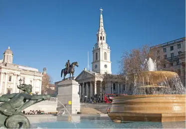  ??  ?? The distinctiv­e spire of St Martin-in-the-fields is a landmark in the heart of London. It is a thriving church that serves a diverse community and is known as the “Church of the Ever Open Door”. See poem this page.