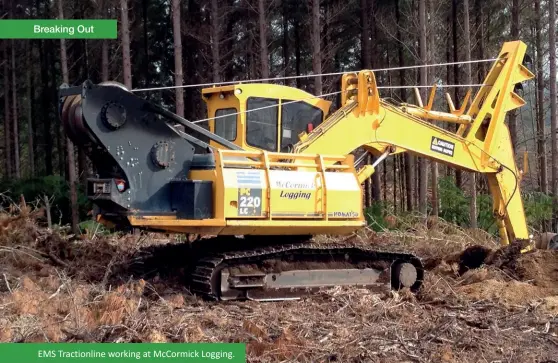  ?? ?? EMS Tractionli­ne working at McCormick Logging.