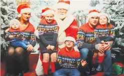  ??  ?? Police at the scene, and (right) a family photo of Pat Ward with wife Ellie and their children Tom, Leonie, Chanara and Pat jnr