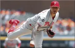  ?? PAUL SANCYA - ASSOCIATED PRESS ?? Phillies pitcher Vince Velasquez throws in the third inning of a baseball game against the Detroit Tigers in Detroit, Wednesday.