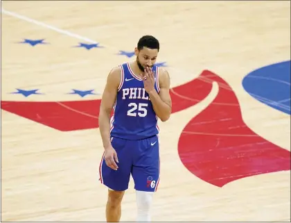  ?? MATT SLOCUM - THE ASSOCIATED PRESS ?? The Sixers’ Ben Simmons promises he’s going to put in all the work he needs during the offseason to try to recapture some of his lost magic. Or at least justify his salary.