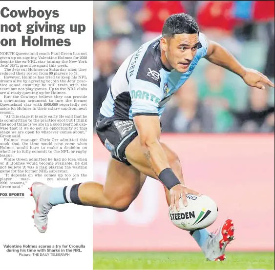 Former NRL star Valentine Holmes commits to NFL despite league