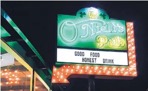  ?? COURTESY OF O’NIELL’S PUB ?? O’Niell’s Nob Hill and O’Niell’s Heights are each hosting fundraiser events for local nonprofits this November.