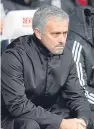  ??  ?? Jose Mourinho hit out at his players after they lost to Huddersfie­ld on Saturday.