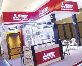  ??  ?? The Internatio­nal Elevator and Equipment, Inc. booth under the Mitsubishi Electric brand at the recent PhilConstr­uct 2018