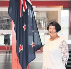  ?? ?? Years of commitment. Paula in 2018 with the Armistice commemorat­ion exhibition ‘Those Who Served’. PHOTO: Supplied.