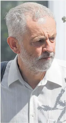  ??  ?? Jeremy Corbyn leaving his London home yesterday