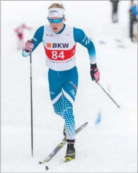  ?? Photo contribute­d ?? Kelowna’s Gareth Williams competed at the Swiss Cup races, placing 18th in a field of some of the best skiers in Europe.