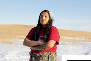  ??  ?? Jasilyn Charger, who led protesters at Standing Rock, says activism gave her friends hope.