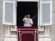  ?? GREGORIO BORGIA — THE ASSOCIATED PRESS ?? Pope Francis delivers the Regina Coeli noon prayer from his studio window overlookin­g St. Peter’s Square May 29, 2002, at the Vatican.