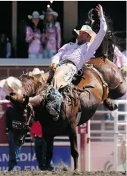  ?? Calgary Herald/files ?? Coconut Roll in action at the 2007 Stampede, ridden by Bobby Mote of Culver, Oregon.