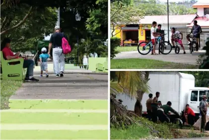  ?? JOHN DURÁN ?? En parques, o en las afueras de casas o negocios, a los vecinos de Hojancha les gusta reunirse a plati car en sus ratos libres. Este cantón tiene 7.945 pobladores.