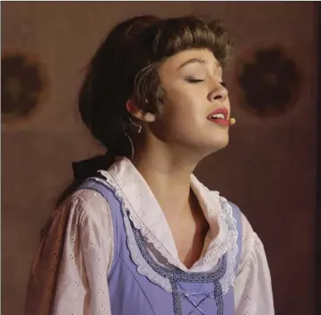  ??  ?? Anabel Sweeney playing the part of Belle in theSt Gerard’s School production of ‘Beauty and the Beast’