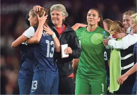  ?? 2012 PHOTO BY MARK J. REBILAS, USA TODAY SPORTS ?? Ex-U.S. women’s coach Pia Sundhage spoke frankly about former players. Now with Sweden, she faces Team USA on Friday.