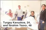  ??  ?? Turgay Kavuzkos, 24, and İbrahim Yazıcı, 48