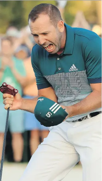  ?? GETTY IMAGES/ FILES ?? Sergio Garcia hung on at Augusta to finally win a major.