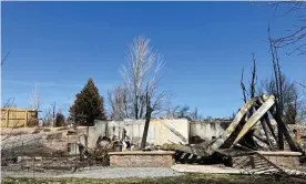  ?? Photograph: The Guardian ?? The remains of a house in Superior three months after the Marshall fire.