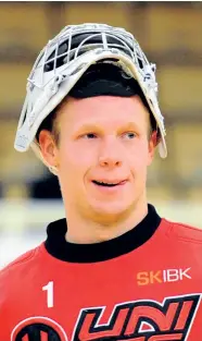  ?? BILD: CHRISTER LINDGREN ?? Målvakten Linus Backlund är klar för spel i IBK Vänersborg, nykomling i division 1 kommande säsong.