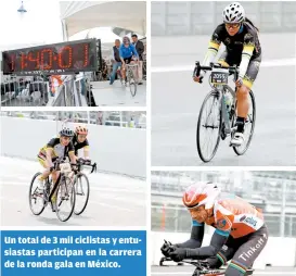  ??  ?? Un total de 3 mil ciclistas y entusiasta­s participan en la carrera de la ronda gala en México.