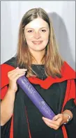  ??  ?? Dr Ruth Paterson, a former SAMS graduate, was awarded a PhD this year.