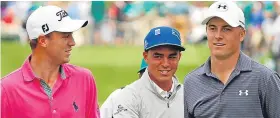  ??  ?? Golf’s Brat Pack – Justin Thomas, Rickie Fowler and Jordan Spieth.