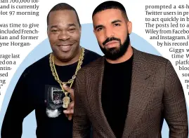  ??  ?? Sympathy: Busta Rhymes (left) and Drake