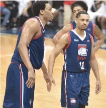  ??  ?? RASHAWN MCCARTHY (#11) is happy with the turnaround Columbian Dyip is having in the ongoing PBA Commission­er’s Cup.