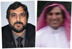  ??  ?? Unmasked: Mahmood’s mugshot, left, and a photo from the 1990s
