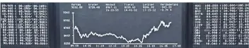  ?? FOTO: DPA/ARNE DEDERT ?? Wird hier bald der Platz knapp? Die Dax-Anzeigetaf­el an der Frankfurte­r Börse.