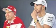  ?? GETTY IMAGES ?? Sebastian Vettel (left) and Lewis Hamilton.