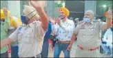  ?? HT PHOTO ?? ■
A video grab of the religious function at the Kot Khalsa police station in Amritsar wherein cops are seen dancing.