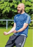  ?? Foto: Bauer ?? Trainer André Fuchs steigt mit dem SV Feldheim in die Kreisliga auf.