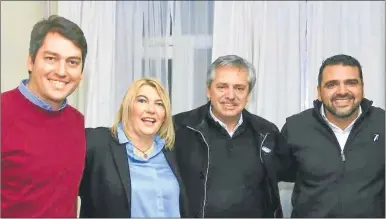  ?? CEDOC PERFIL ?? ALBERTO. Fernández apoyó a Bertone, la gobernador­a de Tierra del Fuego que busca su reelección.