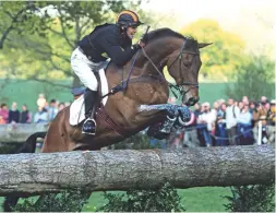  ??  ?? A haircut would transform “one in a million” Welton Envoy – ridden here by Blyth Tait – from elder statesman to ‚t four-star eventer