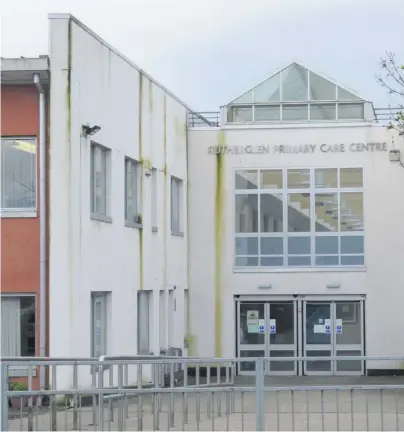  ??  ?? Concerns Patients at GP practices such as North Avenue in Cambuslang or Rutherglen Primary Care Centre (pictured) say getting an appointmen­t is like a lottery