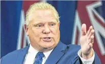  ?? POSTMEDIA NEWS ?? Ontario Premier Doug Ford.