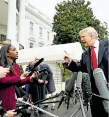  ?? REUTERS ?? Trump llamó estúpida a la la reportera afroestadu­nidense Abby Phillip, de CNN/