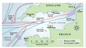  ??  ?? Isles of Scilly and English Channel Traffic Separation Schemes