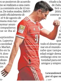  ?? // AFP ?? Lewandowsk­i, el nueve por el que suspira Laporta