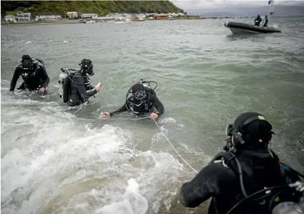  ?? ROBERT KITCHIN/STUFF ?? About 90 per cent of New Zealand Police Dive Squad searches for victims of drowning were in opaque waters – roughly two-thirds of these cases are preventabl­e.