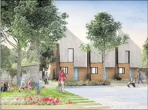  ??  ?? Father-and-son developers Ralph and Alistair Noel want to build an eco-village in Broad Oak; right, a CGI of the proposal