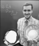  ?? PHIL POTEMPA/POST-TRIBUNE ?? Cole Barzycki, 19, of Hebron, a sophomore at Purdue University Northwest, makes hand-tossed pizza crusts for Gelsosomo’s Pizzeria in Valparaiso.