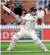  ??  ?? Henry Nicholls was one of a host of contributo­rs with the bat for New Zealand in the first test.