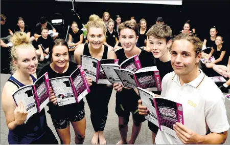  ??  ?? EXCITING TIMES: eorsham College students, from left, iucinda Binney, Bella matterson, phanae Thomas, iiam oobertson, Oscar O’brien and oemy Cross have been cast lead roles in the school’s production of iegally Blonde gunior. micture: maui Caooacebo