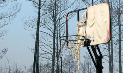  ??  ?? Ein Bild mit Symbolchar­akter: Ungefähr so schaut jetzt Basketball in Güssing aus.