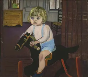  ??  ?? 5. Hartley on the Rocking Horse, 1943, Alice Neel, oil on canvas, 76 × 86cm. Private collection