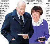  ??  ?? ABSENT: Lord Rothschild and his wife Serena will miss their son’s nuptials